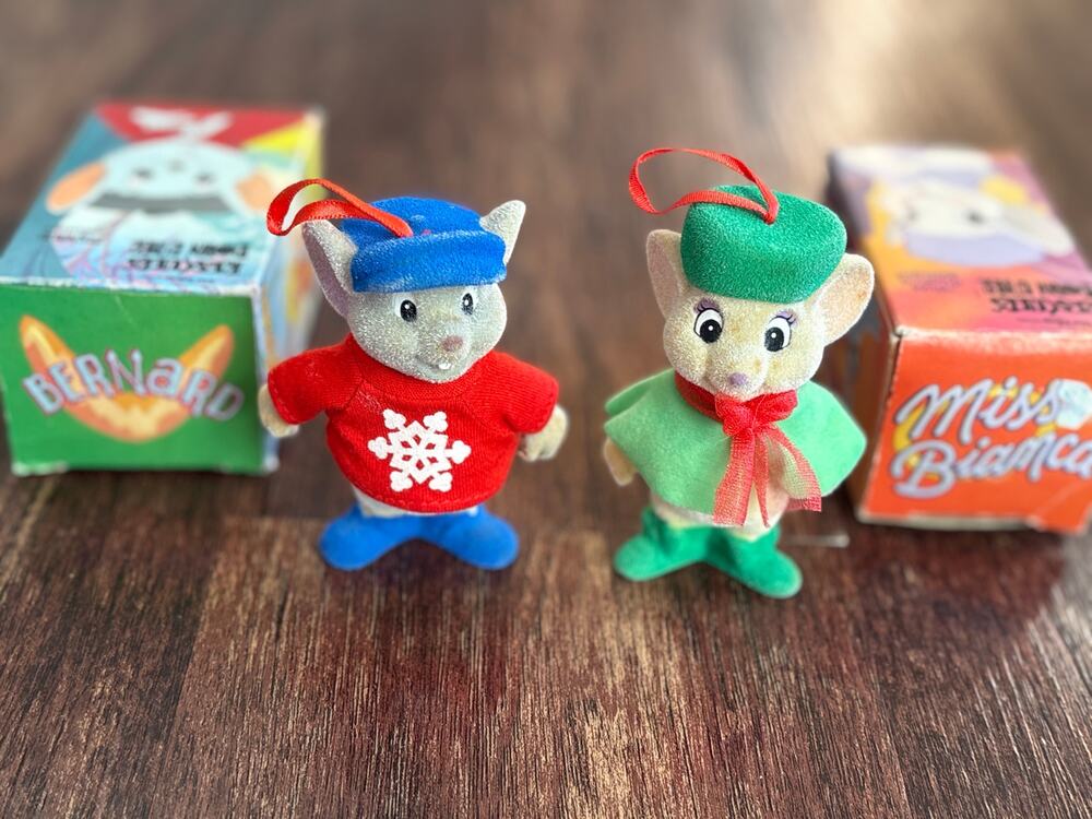 1990 McDonald's Disney Rescuers Down Under Bernard Bianca Ornaments Lot 2